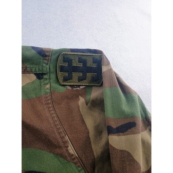 US ARMY Military Woodland Camo Coat BDU Large Long 8415-01-084-1644 patches *** - Picture 5 of 11